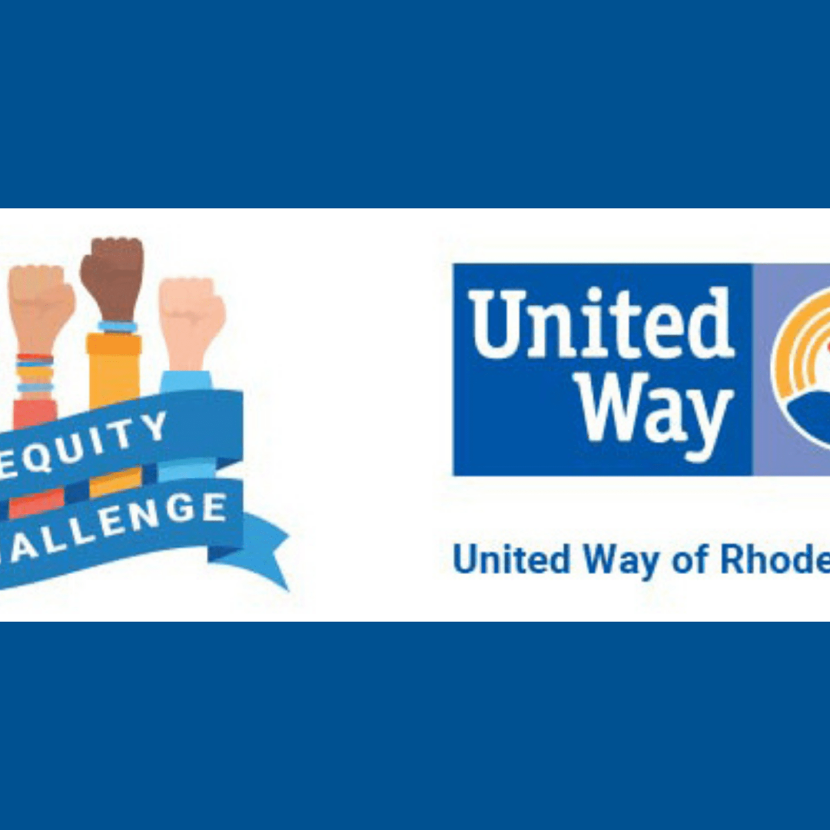 Co-branded logos: Equity Challenge (left) and United Way of Rhode Island (right).