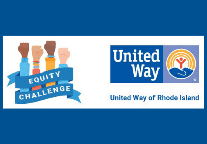 Co-branded logos: Equity Challenge (left) and United Way of Rhode Island (right).