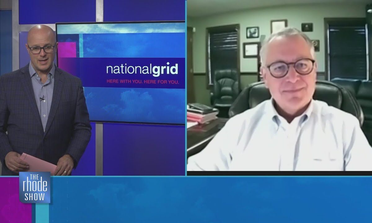 Side-by-side photos of Will Gilbert, co-host of The Rhode Show, and Mike Kirkwood, chairperson of the Rhode Island Good Neighbor Energy Fund 2021-2022 Campaign.