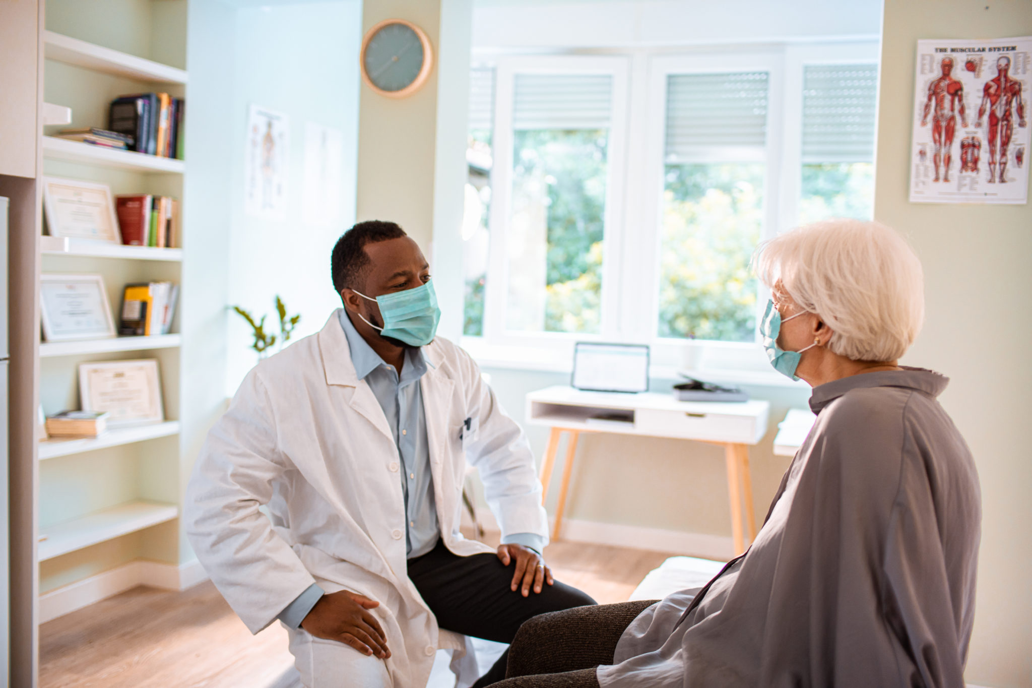 Close up of a senior woman having a doctors appointment