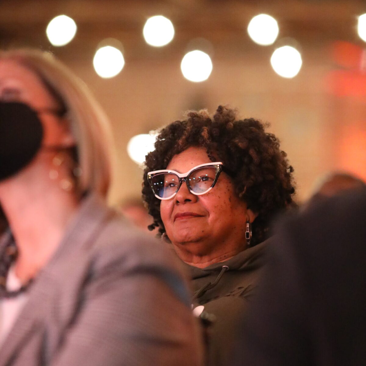 Audience members watch as 10 Rhode Island organizations pitch their innovative ideas.