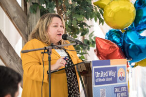 Zoya Tseytlin, program officer for workforce development/economic mobility at United Way of Rhode Island, shares remarks.