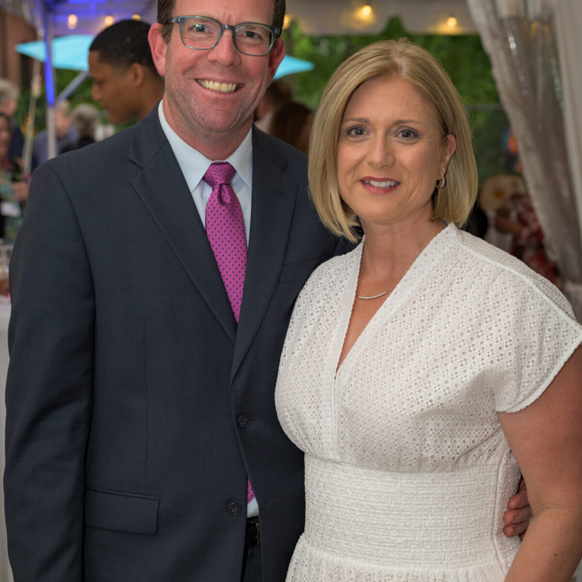 Cortney Nicolato, United Way of Rhode Island’s president and CEO, poses with her husband, David.