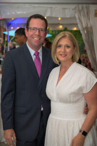 Cortney Nicolato, United Way of Rhode Island’s president and CEO, poses with her husband, David.