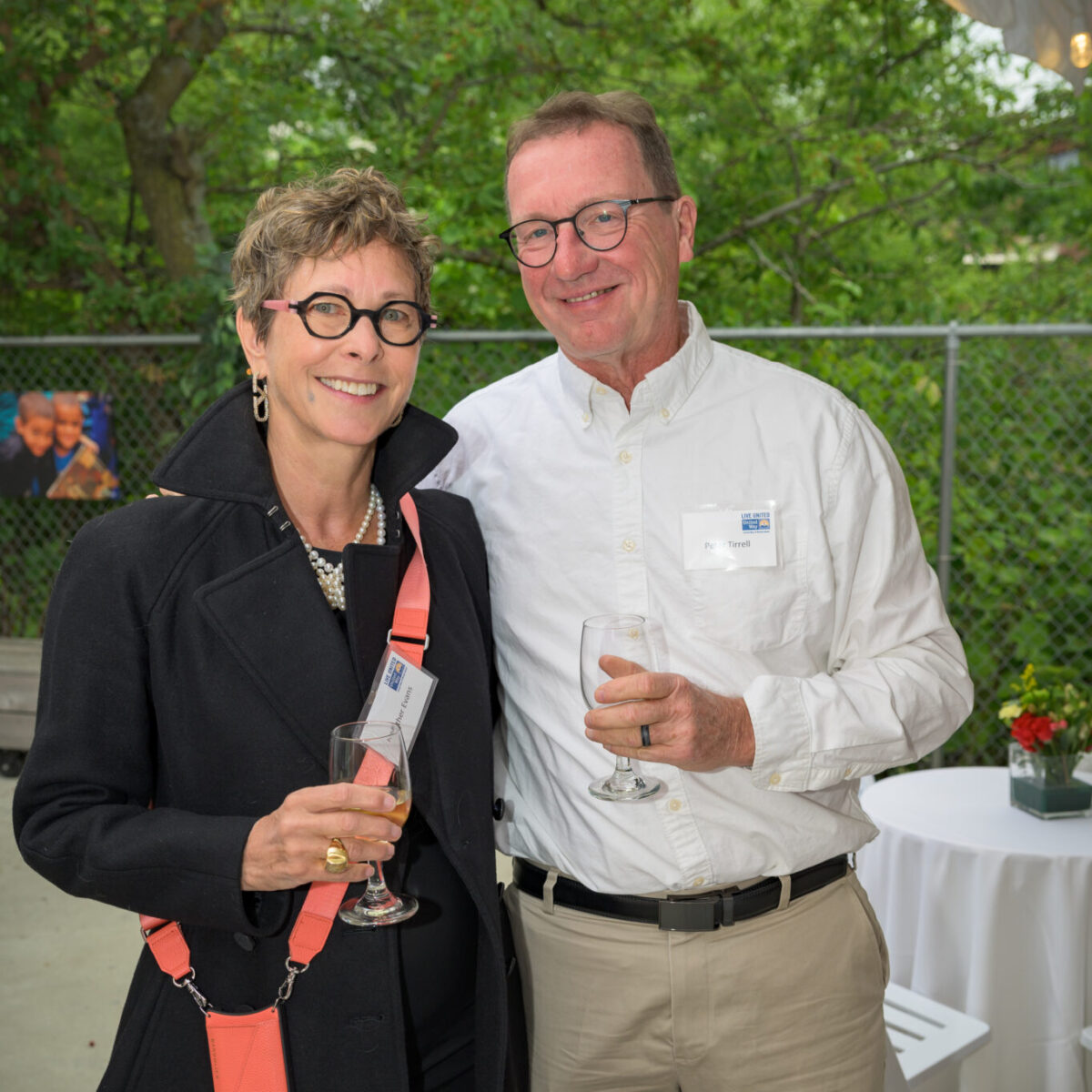 Heather Evans and Peter Tirrell, supporters of United Way of Rhode Island, pose for a photo.