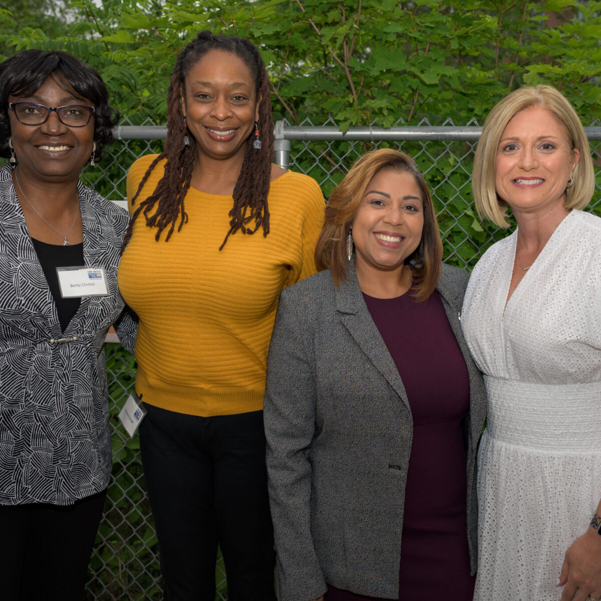 Cortney Nicolato, United Way of Rhode Island's president and CEO, poses with other attendees.