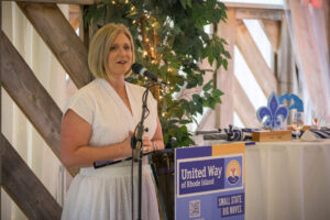 Cortney Nicolato, United Way of Rhode Island's president and CEO, shares remarks.