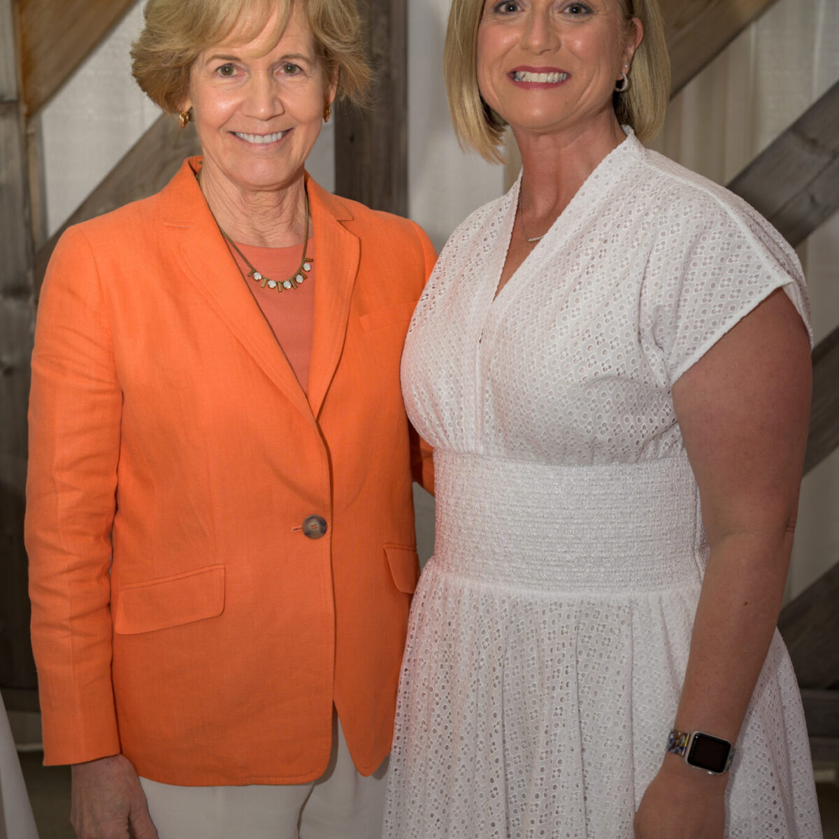 Peggy Lamb, outgoing chair of the Women United Executive Committee, poses with Cortney Nicolato.