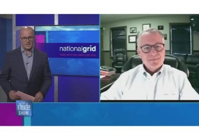 FeaturedImage_GoodNeighborEnergyFundKeepsHeatOn Side-by-side photos of Will Gilbert, co-host of The Rhode Show, and Mike Kirkwood, chairperson of the Rhode Island Good Neighbor Energy Fund 2021-2022 Campaign.