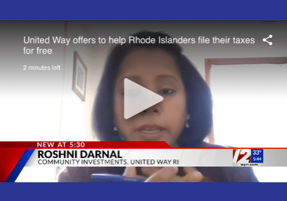 FeaturedImg_UnitedWayOffersToHelpRIersFileTaxesForFree Roshni Darnal, director of community investments for United Way of Rhode Island, shares how United Way can help Rhode Islanders file their taxes for free.