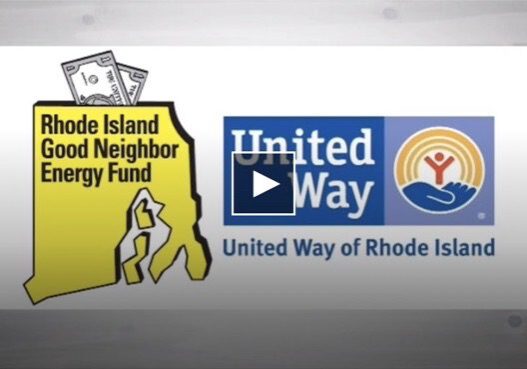 Cobranded Rhode Island Good Neighbor Energy Fund and United Way of Rhode Island logos.